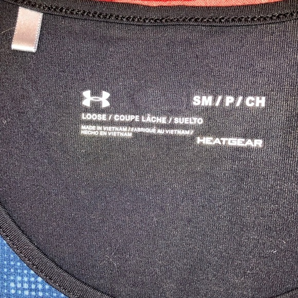 Heatgear Under Armour Black and Blue Tank Top - Picture 2 of 11
